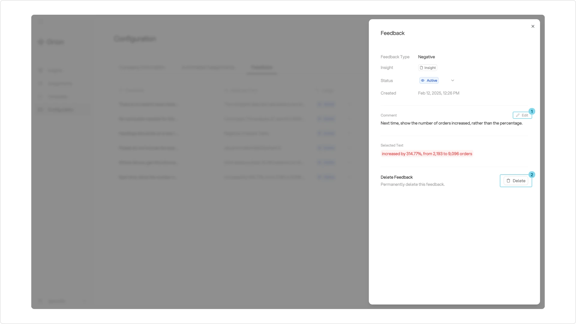 Feedback Sheet