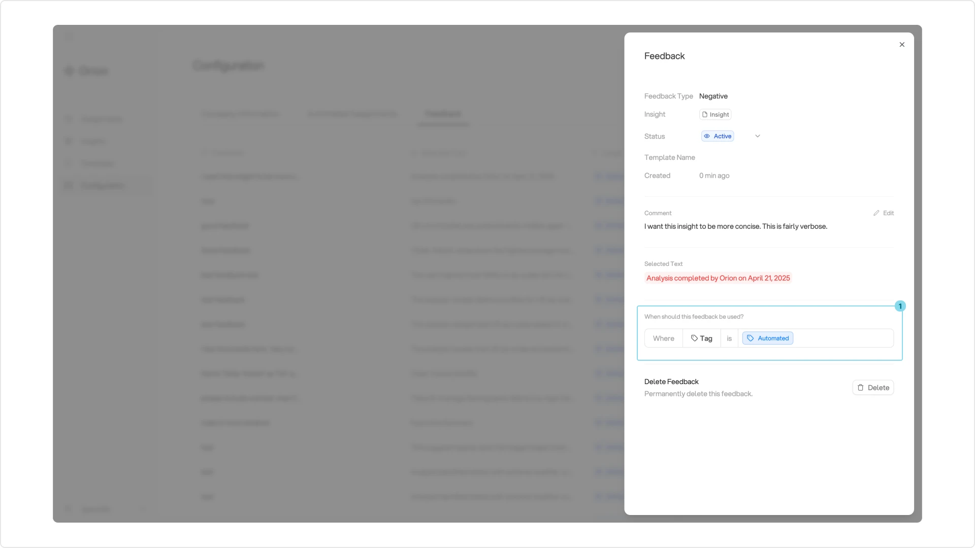 Feedback Sheet Rules